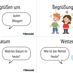 Kinder im Morgenkreis singen, begrüßen sich und besprechen Datum und Wetter.