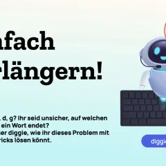 Ein süßer Roboter erklärt, wie man Wörter mit b oder p verlängert. Lerne einfache Tricks, um sicher zu schreiben.