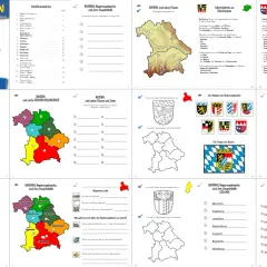 Arbeitsheft zur 4. Klasse Bayern: Regierungsbezirke und ihre Hauptstädte. Hier lernen Kinder die bayerischen Regierungsbezirke kennen.