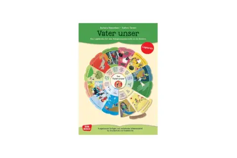 Legekreis "Vater unser" für die Grundschule. 12 Bilder erklären das Gebet kindgerecht.