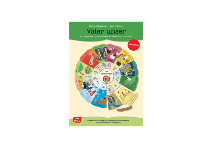 Legekreis "Vater unser" für die Grundschule. 12 Bilder erklären das Gebet kindgerecht.